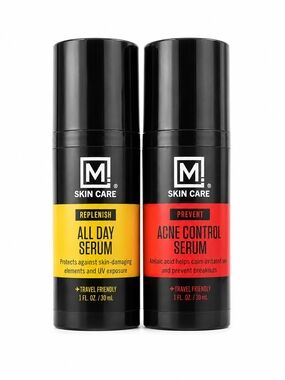 M! Skin Care Serum Duo – Daily Protection + Acne Care